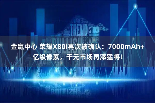 金赢中心 荣耀X80i再次被确认：7000mAh+亿级像素，千元市场再添猛将！